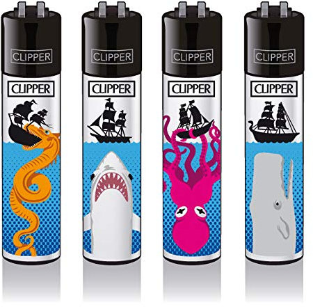 Clipper® Feuerzeuge - Sea Monster- 4er Set