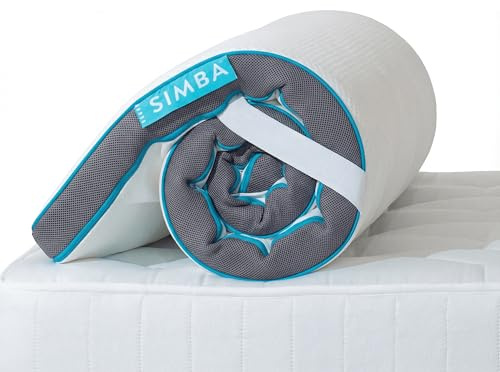 Simba Hybrid Mattress Topper, Small Double 120 x 190 cm | 4-layer hybrid topper with 1,900 Aerocoil springs and responsive Simbatex foam