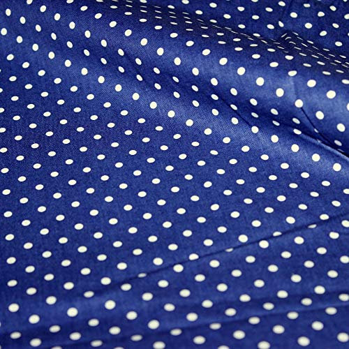Pingianer 11,99€/m Punkte Dunkelblau weiß klein, 100x160cm 100% Baumwolle Baumwollstoff Kinder Meterware Handwerken Nähen Stoff