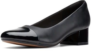 Clarks Women's Marilyn Sara Pump, Black Leather/Synthetic Combi, 5.5 UK
