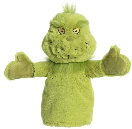 Aurora - Dr Seuss - 10 Grinch Hand Puppet | Authentische Geschichtenbuch-Charakterdetails für Fans und Sammler