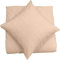 Mixibaby Kissenbezug 40X40 2er Set Dekokissen Kissenhülle Kissen Bezug 100% Baumwolle, Farbe:Hellbraun