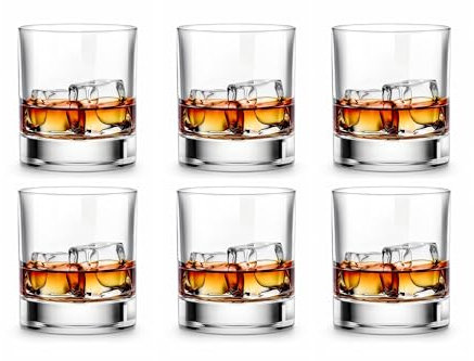 LUXU Whisky gläser-Premium 310ml Scotch Gläser Set von 6 /Old Fashioned Whisky Gläser/Perfekte Idee für Scotch Liebhaber/Style Glaswaren für Bourbon