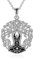 YAFEINI Lebensbaum Kette für Damen Wikinger Thor Hammer Halskette 925 Sterling Silber Nordischer Wikinger Schmuck für Mama Frauen Herren