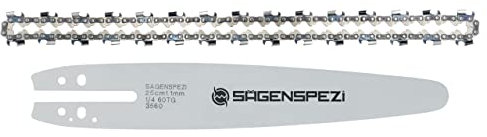 Sägenspezi Carving 25cm Schwert-Set mit 1 Kette 1/4 60TG 1,1mm passend für Stihl 009 010 011 012 015