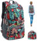 Luckits Packbarer Rucksack 35L Ultraleichter Faltbarer Rucksack Für Männer Frauen Wasserdicht Wandern Daypack Sicheres reflektierendes Design Wanderrucksack für Outdoor Camping Wandern Reisen