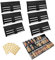 TXErfolg Gewürzregal für Schubladen Gewürz Schubladeneinsatz Schwarz mit Sticker Gewürzorganizer aus ALU Verstellbare Breite 32-62cm Länge 14-44cm Gewürzregale für verschiedene Schubladen
