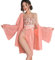 Temptshow Asiatique Chinois Geisha Cosplay Femmes Style Chinois Cheongsam Lingerie Japonaise Anime Costume (Rose) Taille Unique