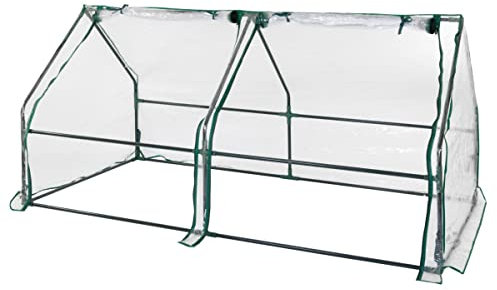 STI Serra da Balcone terrazza Giardino,182x92x92 H per Piante e Fiori, Telo PVC, Due Aperture dall'alto, Facile da Montare e riporre cm