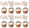 24 Stück 80 Geburtstag Cupcake Toppers Glitter Eighty seit 1945 Prost auf 80 Cupcake Picks Hallo 80 Jahre Geburtstagskuchen Dekorationen für glückliche 80 Geburtstag Jubiläum Party Roségold