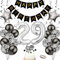 Yunchu Online 29. Geburtstag Dekoration für Männer und Frauen - Luftballon Set in Schwarz und Silber - Party Deko Geschenk für 29 Jahre