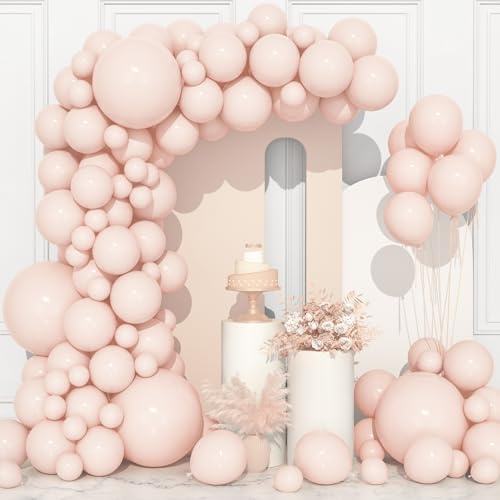 106 pcs Ballons Orange Pastel Ballon en Latex 5 10 12 18 pouces Kit Guirlande Ballon Orange Clair Pale avec Ruban pour Filles Garçons Fête d'Anniversaire Baptême Mariage Baby Shower Sexe Révéler