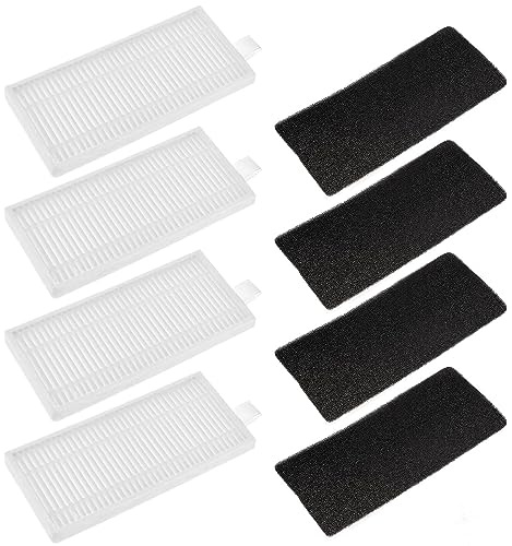 EMSea Staubsaugerfilter für Roboter, kompatibel mit Lubluelu SG60/SL61/SL60D Modellen, Kehrroboter-Kartusche mit Filter, Baumwolle, 110 x 50 mm, 4 Stück
