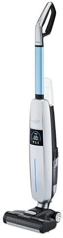 Trisa Hartbodenreiniger 3-in-1 - Saugwischer, Nass Trockensauger, 32V Li-Ion Akku, LED Display, Sprachassistent, 120 m² in 35 Min., HEPA Filter, Selbstreinigungsfunktion
