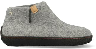 Tofvel Rabara Wollfilz-Pantoffel Marbled Light Grey