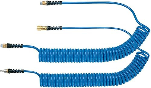 Lüdecke Spiralschlauch PU blau, Kupplung u Stecker NW7,2 8x5mm 3m