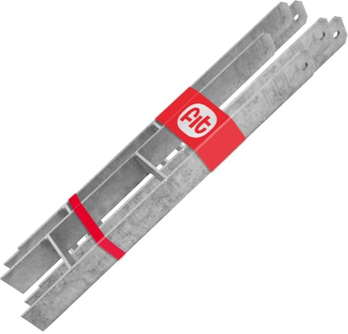 Wickey MasterLock H-Anker, 5 Stück, 90x90 mm, Stärke 6 mm | Befestigung, Verankerung, Feuerverzinkter Stahl, Für Spieltürme, Schaukeln, Stelzenhäuser, Für Gartenzaun, Pfosten