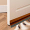 Door Draft Stopper Bottom Seal - 39” Rubber Blocker with Brush Reduce Noise Under Exterior Door Sweep Breeze Sound Proof Winter Cold Proof (Brown)