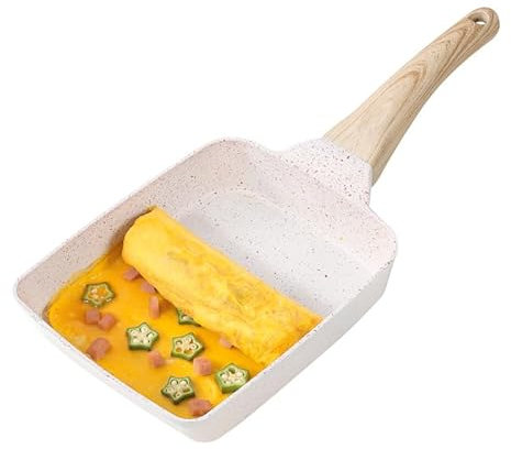Sartén Japonesa Para Tortilla, Recubrimiento De Piedra, Sartén Rectangular Antiadherente Para Huevos, Utensilios De Cocina Para Sartén Con Mango Para Tortitas De Cocina
