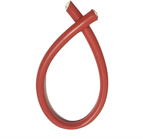 CYPHE Fil en cuivre en Silicone Doux 0AWG 2AWG 4AWG 6AWG 7 AWG 8 AWG Terminals Isolation Fil Soudure Soudure Résistant Fils et câbles (Color : Red wire, Size : 1 Meter_95MM2)