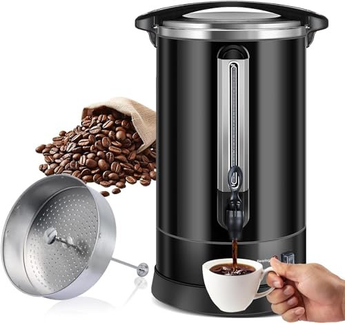 PetierWeit Percolateur à Café 113 Tasses - 17L/1500 W (noir)