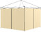Outsunny Gazebo Side Panels with Zipped Doors, for 3x3 m or 3x6 m Pop Up Gazebo, 2 Pack Sides Replacement, Beige