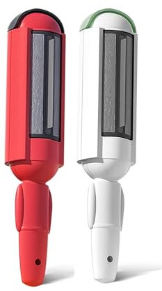 Pet Hair Remover Roller, 2 Pcs Reusable Pet Hair Remover Brush, Dog Cat Fur Remover, Portable Pet Lint Roller with Self-Cleaning Base for Couch, Car Seat, Carpet, Bedding