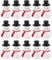 Cabilock 20pcs Mini Snowman Statue Ornament, Christmas Snowman Crafts Bulk Xmas Tree Decor Miniature Christmas Figures Snowman Figurines Micro Landscape Decorations for Xmas Party Supplies