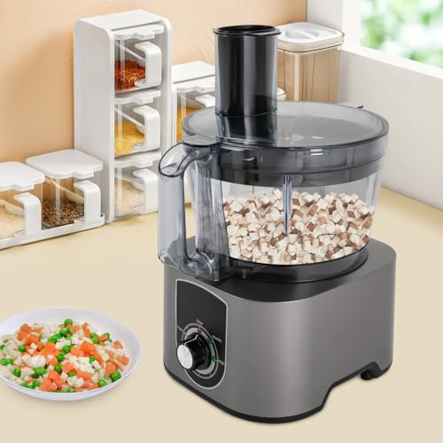 Mermajestic Cortador de dados 3 en 1, cortador de frutas, cortador eléctrico de verduras, 1,85 g, cortador de verduras eléctrico, de acero inoxidable, multifuncional