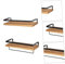 Zerodeko schmiedeeisernes Lagerregal Bücherregale zur Wandmontage Lagerregale Bücherregal zur Wandmontage Regal mit Haken Book Shelves bücherstützen Lagerregal Regal Wandregal Holz Khaki