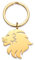 Dreamtimes Lion avec couronne roi porte-clés pour hommes en acier inoxydable Lion Punk Rock porte-clés sac de voiture clé pendentif porte-clés (L'or -2)
