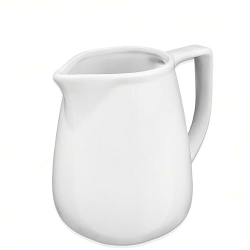 Pot à lait en porcelaine blanche, tailles assorties pour petit déjeuner, bar, restaurant, hôtel (1, blanc, 170 ml )