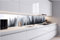 Dimex Küchenrückwand Folie Selbstklebend NEBLIG 420 x 60 cm | Klebefolie - Dekofolie - Spritzschutz für Küche | Made in EU