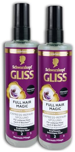2 er Pack Gliss Full Hair Magic Express-Repair-Spülung 2 x 200 ml Haarpflege