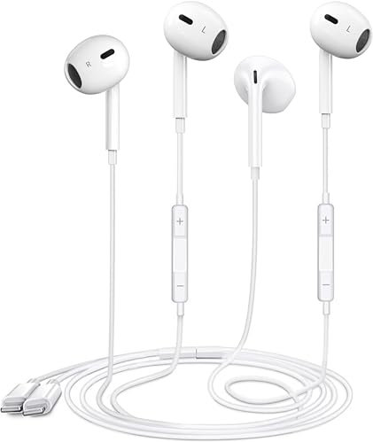 2 Pack Wired Headphones for iPhone Earbuds with Lightning Connector Earphones with Built-in Microphone & Volume Control Compatible with iPhone 7/8/X/11/12/13/14Pro