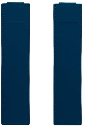 YISENJEE Pen Protective Sleeve 2 Pack Notebook Pen Clip Elastic Band Pen Holder Leather Rubber Pen Holder Dark Blue Single
