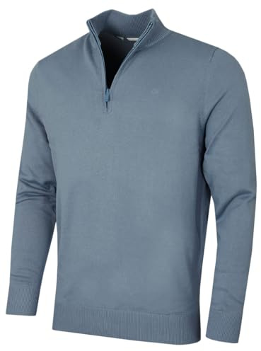 Calvin Klein Mens 2026 Campus 1/2 Zip All Season Easy Care Sweater