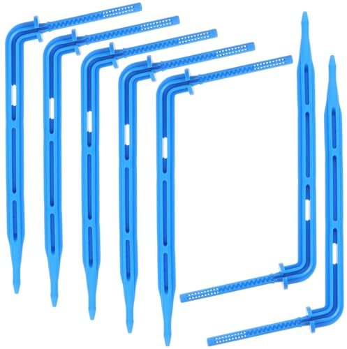 Sewroro 100pcs Automatic Drip Irrigation Stakes: Curved Arrow Drip Emitters Watering System for Indoor Potted Garden Plants