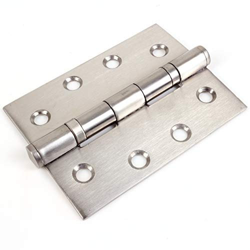 5X Pairs of Ball Bearing Door Hinges - Satin Stainless Steel 4 100mm Hinges