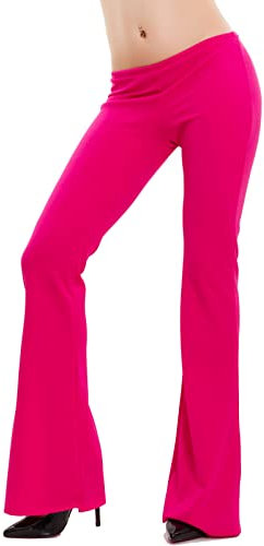 Toocool AS-2462 - Pantalones de Mujer Campana Ajustados con Forma de Elefante Fucsia Talla única