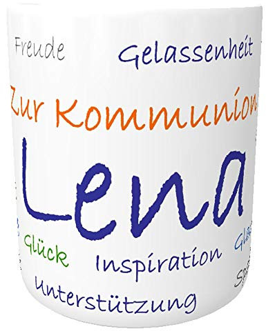 Kilala Kommunion Tasse mit Namen Wünsche Geschenk Glückwunsch Heilige Erstkommunion
