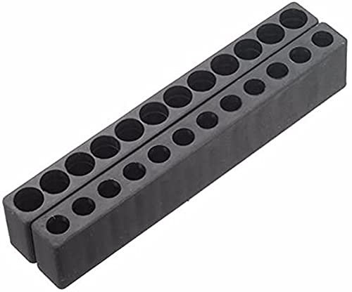 ChenXi Shop 10 Pieces 12 Holes 1/4 Hex Shank Screwdriver Bit Holder Plastic Screwdriver Head Storage Case