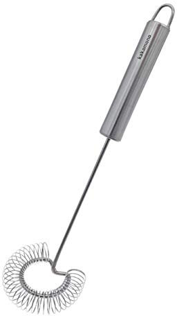 Batteur d'oeuf en acier inoxydable HelixSpring Coil Fouet, mousseur à œufs, batteur de lait et œuf – Ustensiles de cuisine pour mélanger, fouetter, batter, sauce, magique à la main (petit)