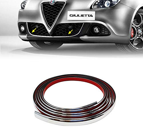 Quattroerre 19986 Profil Antérieur pour Voiture avec Le 3M APT Double adhésif, Chromé