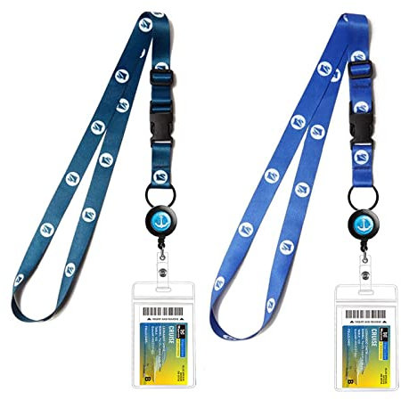 MNGARISTA Kreuzfahrt-Lanyards, verstellbares Schlüsselband mit einziehbarer Rolle, wasserdichter Ausweishalter für alle Kreuzfahrt-Schiffe, Schlüsselkarten, 2 Stück