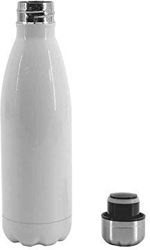 Botellas de Agua térmicas de Acero Inoxidable 350 ml | Ideales para ser Impresas Mediante la sublimación | Color Blanco