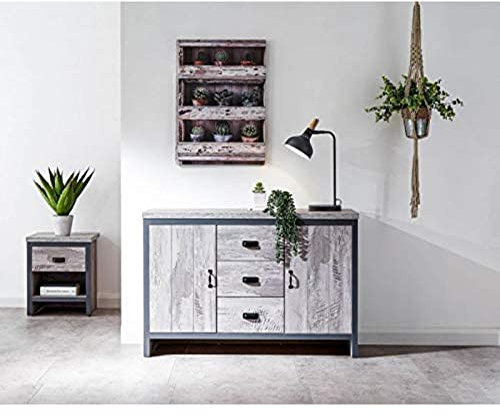 Boston 3 Drawer 2 Door Sideboard Grey