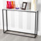 URBNLIVING Mesa consola de madera para pasillo con patas de metal (blanco)