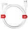 JuicEBitz USB to Angled USB C Cable 5m, Fast Charger USB Phone Cable Compatible with Samsung Galaxy USB-C Mobile Phone, Tablet, Nintendo Switch, Sony Xperia, Nokia, LG and more - White