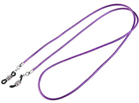PRETYZOOM Brillenband Brillenschnur Wachs Schnur Trageband 76cm Universal Sonnenbrille Sportbrille Lesebrillen Nackenband Rutschfeste Sport Im Freien Brillen Zubehör Geschenk Lila